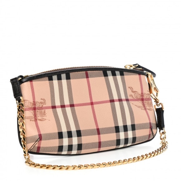 Burberry Haymarket Check Clara Pochette Chocolate